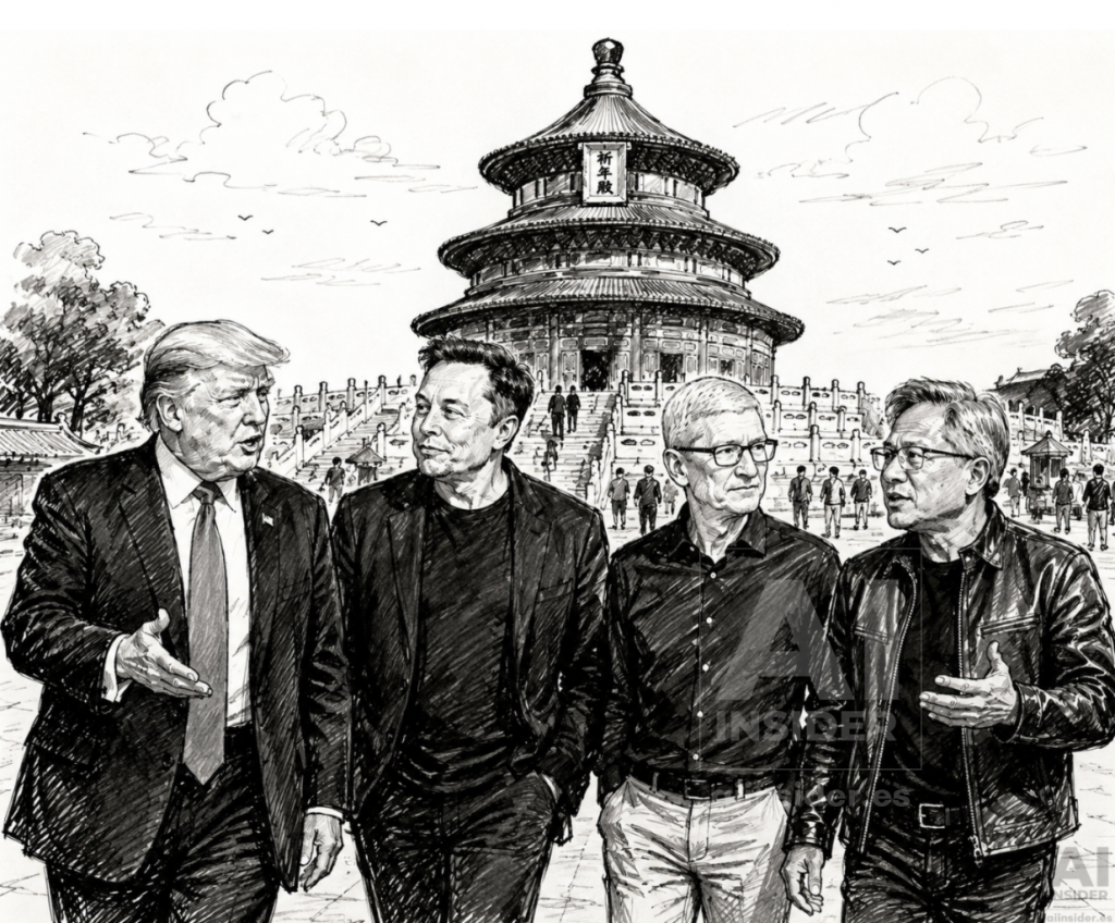 trump an CEOs visit China