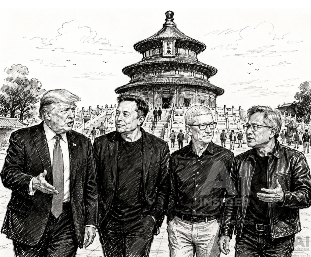 trump an CEOs visit China